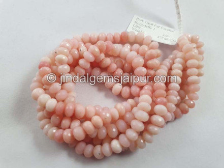 Pink Opal Shaded Far Faceted Roundelle Beads Pink Opal Shaded Far Faceted Roundelle Beads