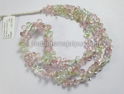 Tourmaline Pastel Faceted Pear & Heart Shape Beads
