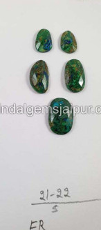 Azurite Malachite Rose Cut Slices