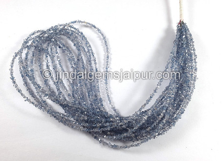 Blue Double Terminated Diamond Quartz Beads
