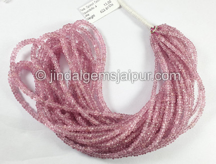 Pink Spinel Smooth Roundelle Shape Beads