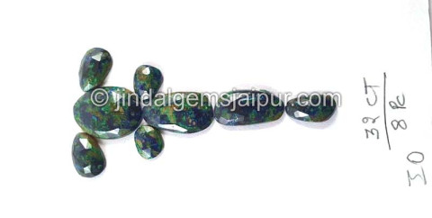 Azurite Malachite Rose Cut Slices