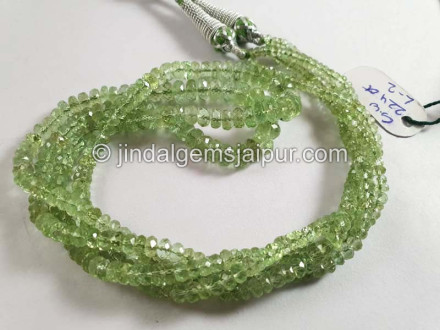 Light Basil Green Tourmaline Faceted Roundelle Beads Light Basil Green Tourmaline Faceted Roundelle Beads