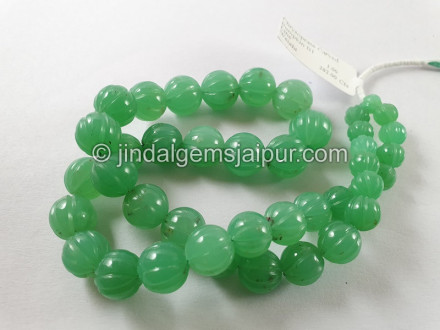 Chrysoprase Carved Pumpkin Beads