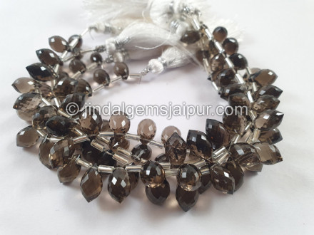 Smoky Quartz Faceted Chandelier Drops Beads Smoky Quartz Faceted Chandelier Drops Beads