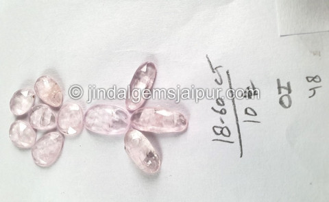 Morganite Rose Cut Slices