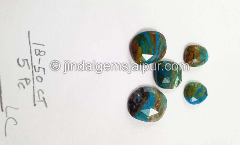 Blue Opalina Rose Cut Slices