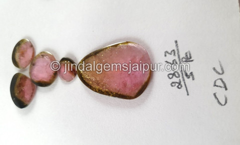 Watermelon Tourmaline Smooth Slices