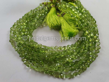 Peridot Faceted Heart Beads