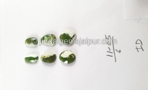 Chrome Chalcedony Rose Cut Slices Chrome Chalcedony Rose Cut Slices