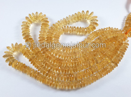 Citrine German Cut Shape Beads