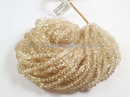 Yellow Labradorite Faceted Roundelle Beads