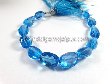 Swiss Blue Topaz Faceted Nuggets Shape Beads Swiss Blue Topaz Faceted Nuggets Shape Beads