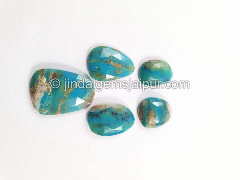 Blue Opalina Rose Cut Slices