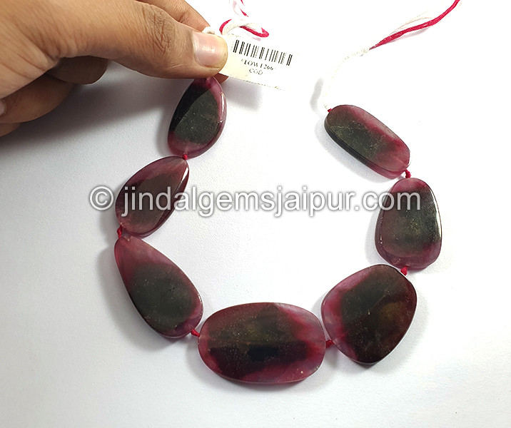 Pink Watermelon Tourmaline Smooth Slices