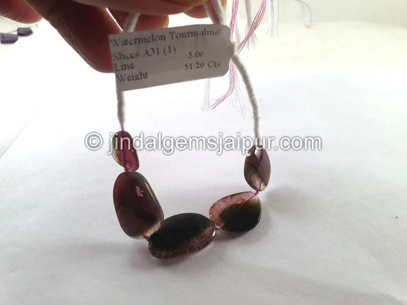 Watermelon Tourmaline Smooth Slices