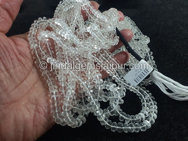 Petalite Big Faceted Roundelle Shape Beads