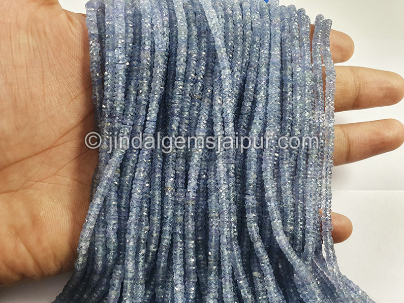 Blue Sapphire Faceted Tyre Shape Beads