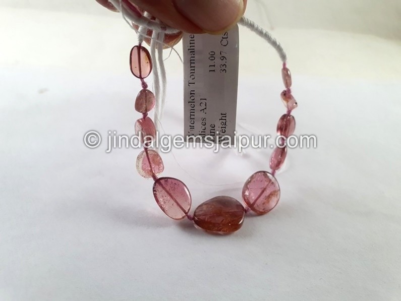 Watermelon Tourmaline Smooth Slices