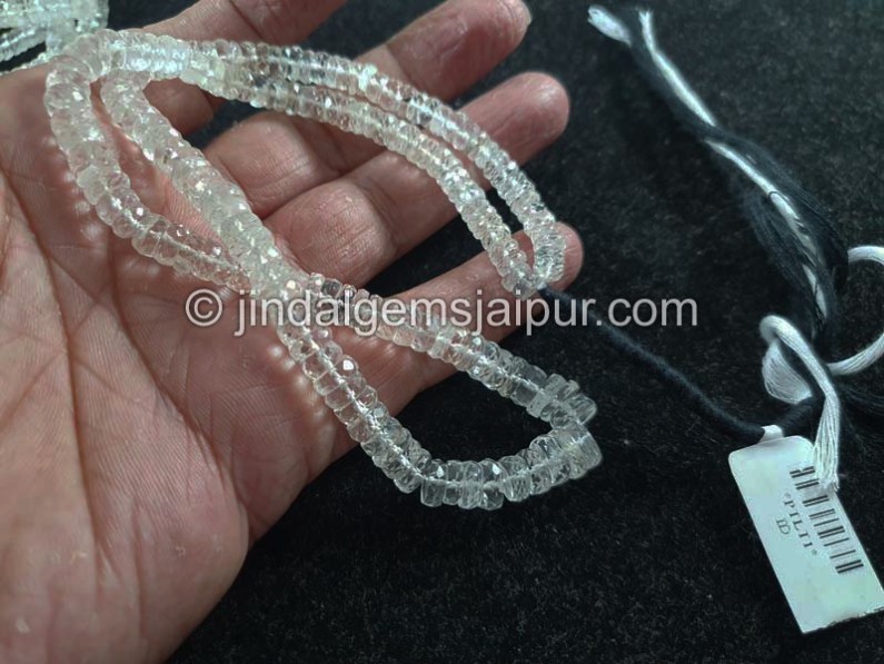 Petalite Faceted Tyre Shape Beads