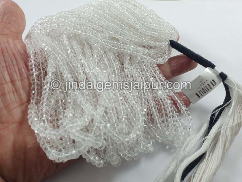 Petalite Faceted Roundelle Shape Beads