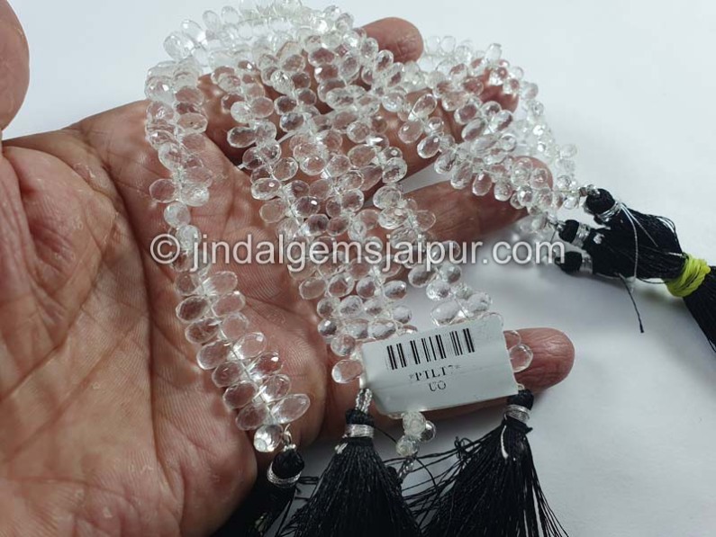 Petalite Faceted Drops Shape Beads
