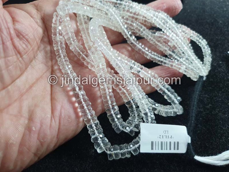Petalite Faceted Tyre Shape Beads