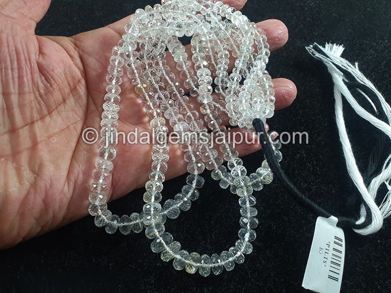 Petalite Big Faceted Roundelle Shape Beads