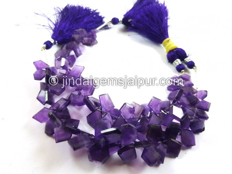 Amethyst Flat Slice Cut Beads