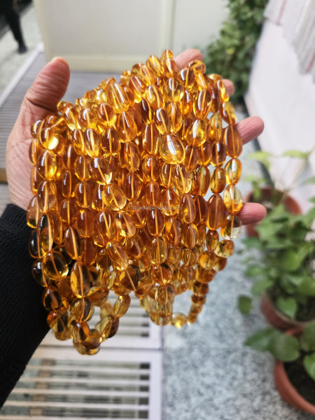 Madeira Citrine Smooth Nugget Shape Beads