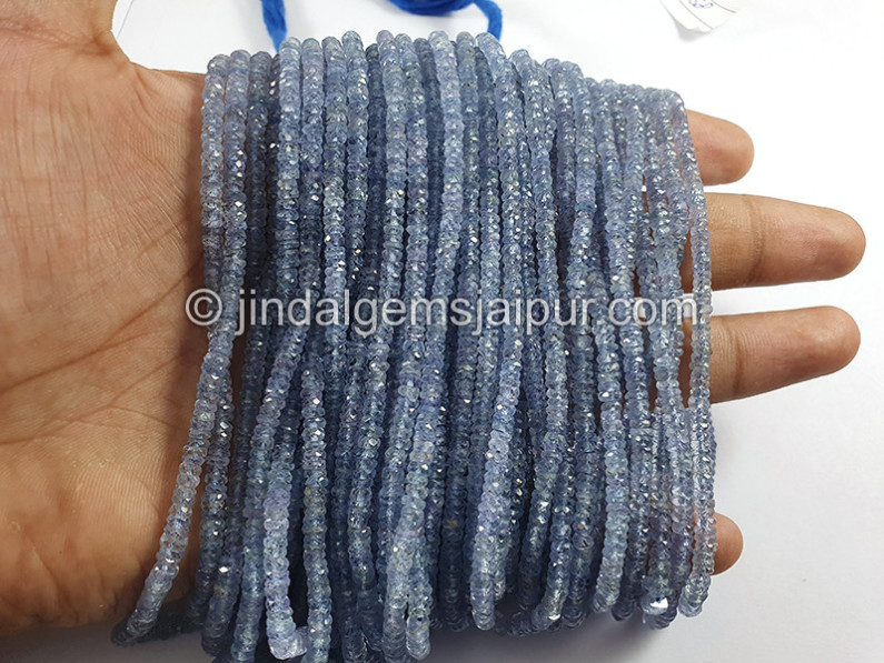 Blue Sapphire Faceted Tyre Shape Beads