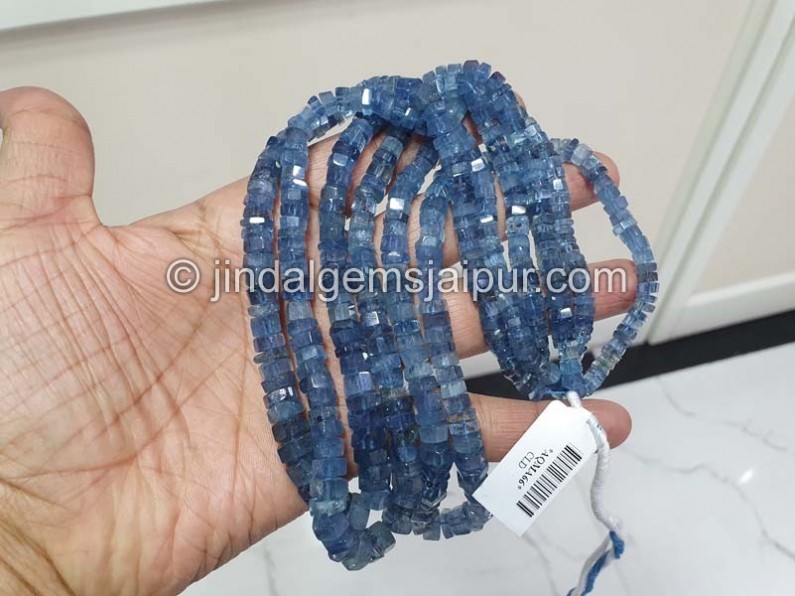 Santa Maria Aquamarine Step Cut Roundelle Beads