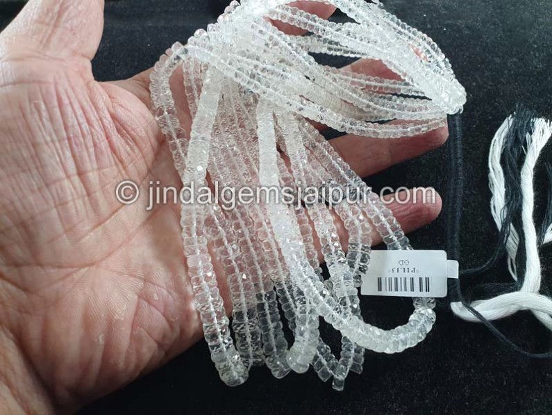 Petalite Faceted Tyre Shape Beads