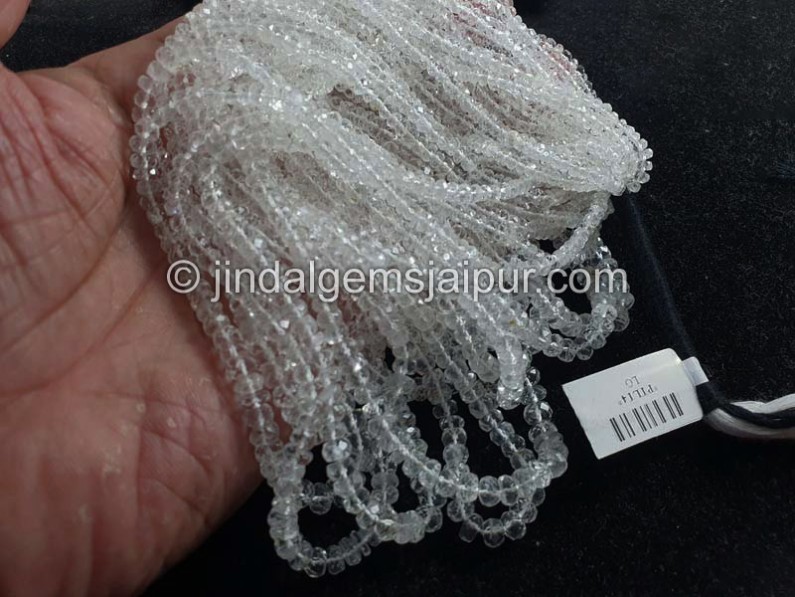 Petalite Faceted Roundelle Shape Beads