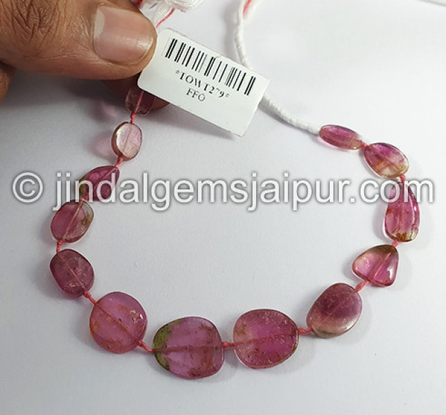 Watermelon Tourmaline Slices Shape Beads