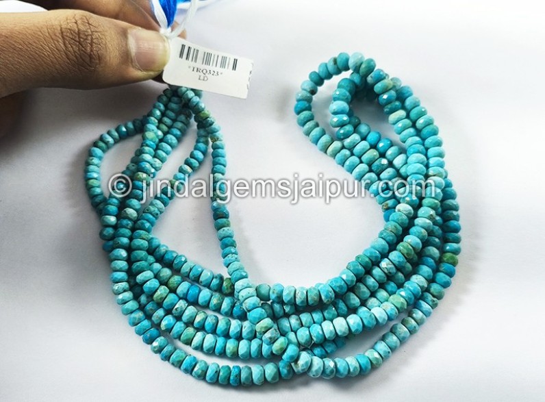 Turquoise Faceted Roundelle Shape Beads