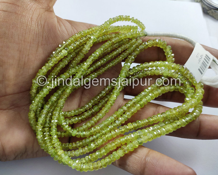 Sphene Faceted Roundelle Shape Beads