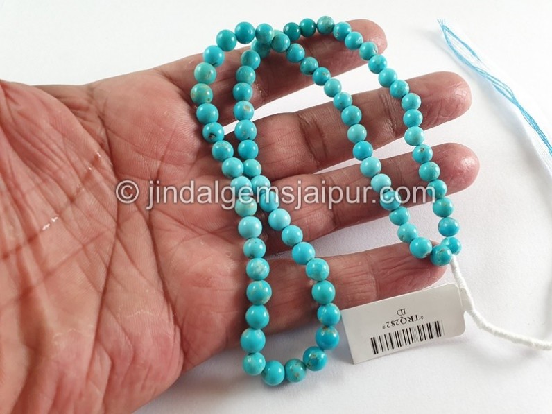 Turquoise Smooth Round Ball Shape Beads