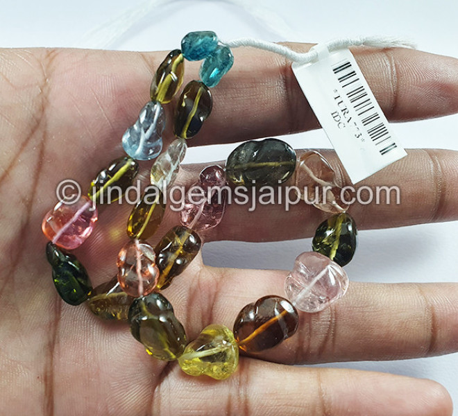 Tourmaline Mughal Cut Nuggets Shape Beads