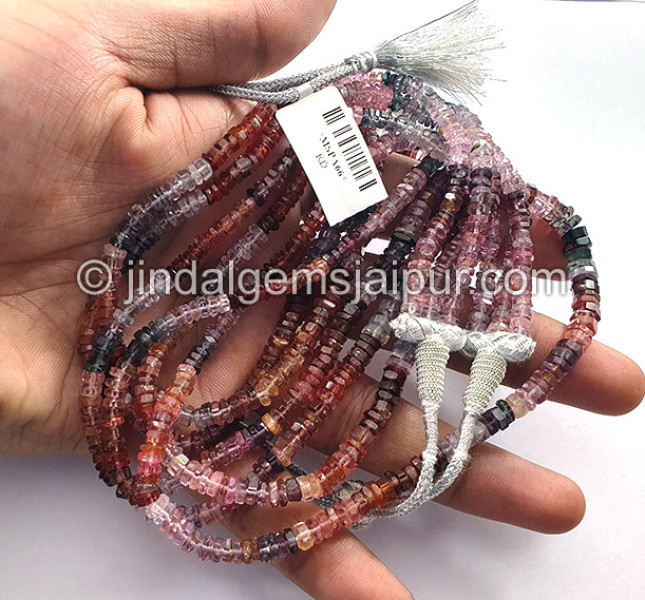 Multi Spinel Step Cut Bolt Shape Beads