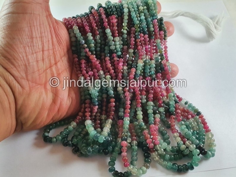 Tourmaline Smooth Roundelle Beads -- TURA467
