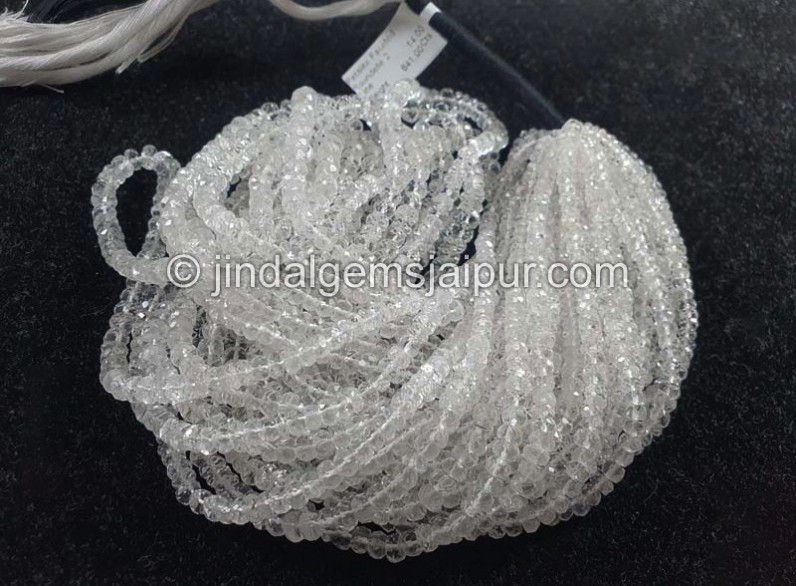 Petalite Faceted Roundelle Shape Beads