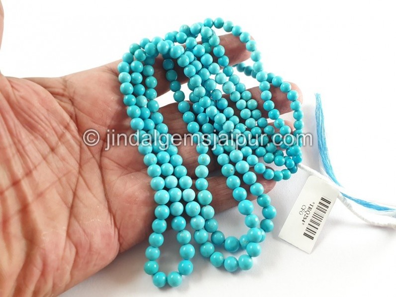 Turquoise Smooth Round Ball Shape Beads