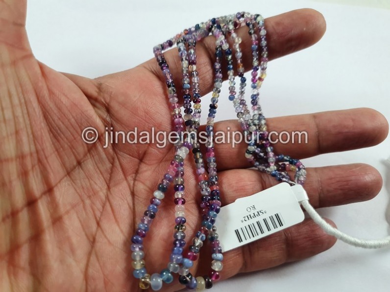 Multi Sapphire Smooth Roundelle Beads -- SPPH157