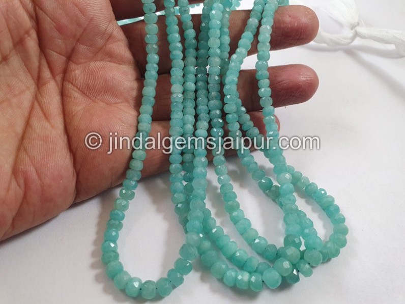 Amazonite Faceted Roundelle Beads