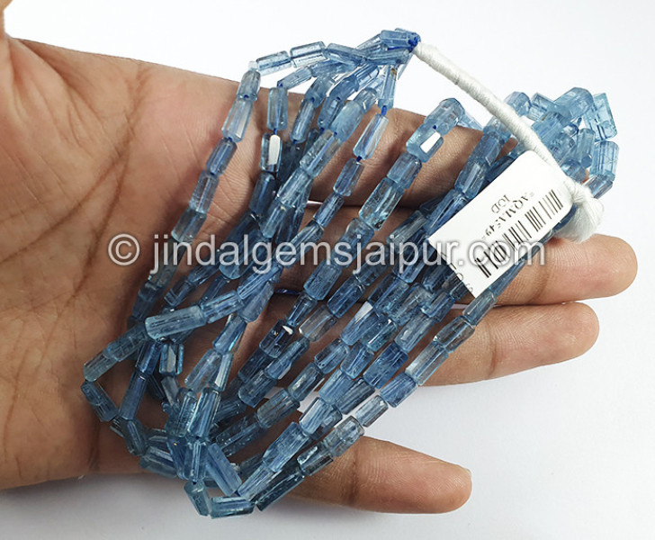 Santa Maria Aquamarine Cut Pipe Shape Beads