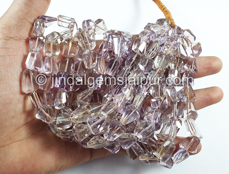 Ametrine Faceted Nuggets Shape Beads