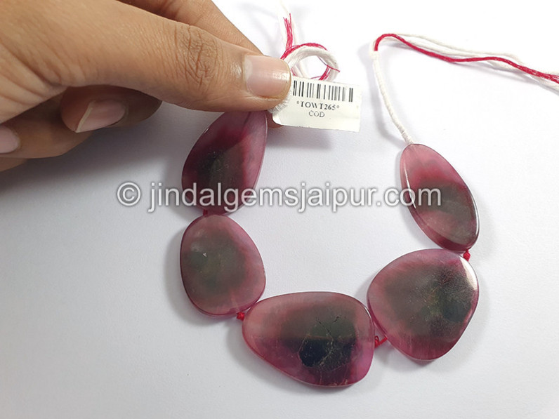 Pink Watermelon Tourmaline Smooth Slices