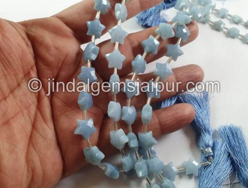 Blue Opal Faceted Star Beads