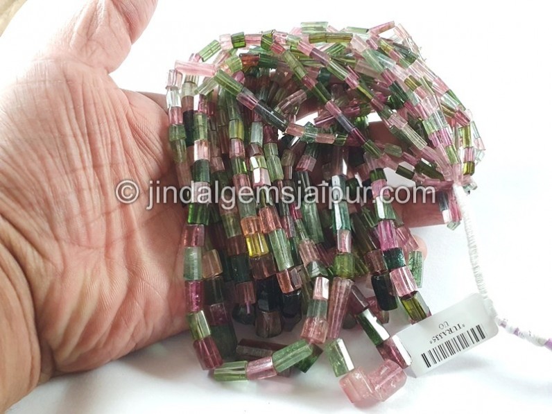 Tourmaline Step Cut Pipe Beads